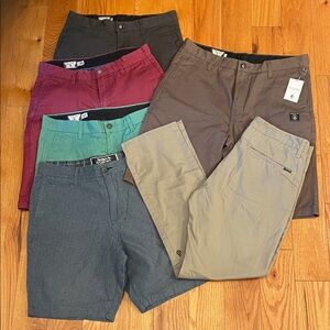 #16 Volcom lot 6 pr Shorts/pants Chico’s Sz 32 Men’s